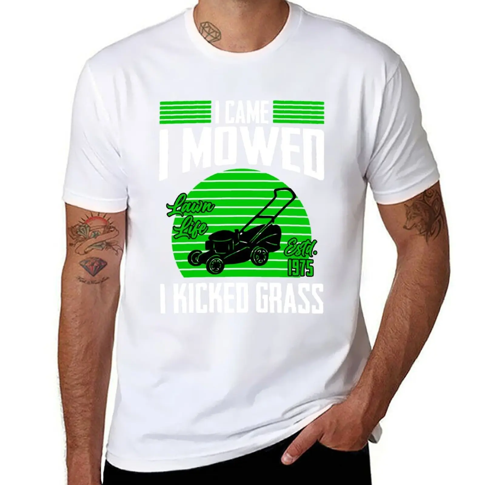 Футболка I Came I Mowed I Kicked Grass, газонокосилка, косилка, трактор, футболки для мужчин, винтажная мужская футболка с графикой, летняя футболка
Футболка I Came I Mowed I Kicked Grass, газонокосилка, косилка, трактор, футболки для мужчин, винтажная мужская футболка с графикой, летняя футболка