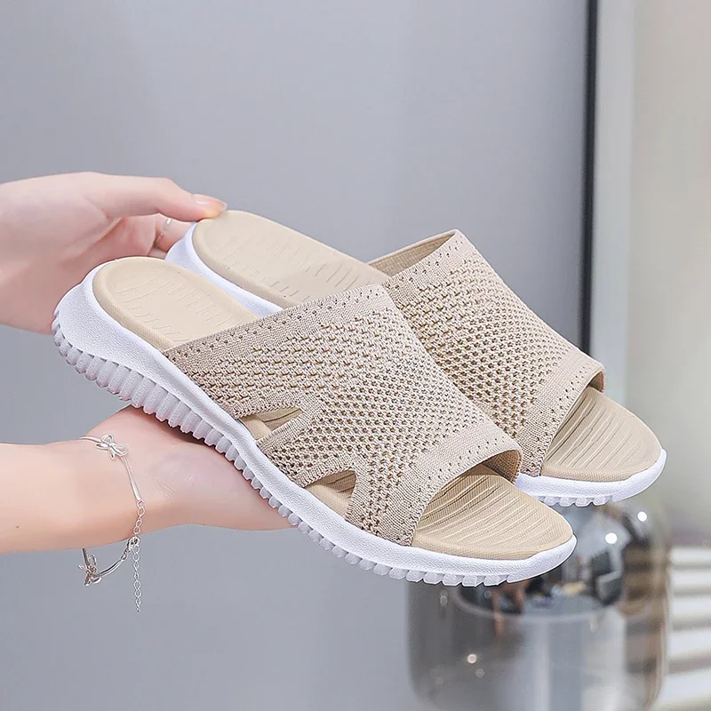 Summer Women Mesh Slipper Open Toe Lightweight Soft Sole Slides Breathable Non-slip Beach Casual Outdoor Shoes Black Beige 35-40
Summer Women Mesh Slipper Open Toe Lightweight Soft Sole Slides Breathable Non-slip Beach Casual Outdoor Shoes Black Beige 35-40