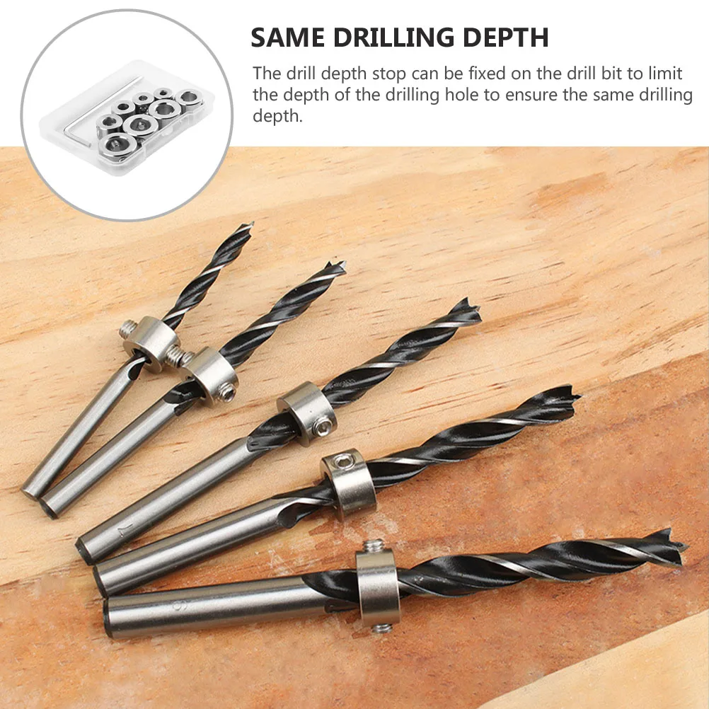 8pcs Drill Limit Ring 304 Stainless Steel Depth Stop Collar for Woodworking Point Drills Bit Locator Tool Parts 
8pcs Drill Limit Ring 304 Stainless Steel Depth Stop Collar for Woodworking Point Drills Bit Locator Tool Parts