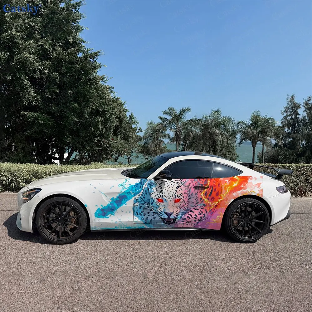 2pcs Red & Blue Splash Ink Cheetah Car Side Wraps, Self-Adhesive PVC Waterproof & Scratch-Resistant Stickers, Car Accessory Gift
2pcs Red & Blue Splash Ink Cheetah Car Side Wraps, Self-Adhesive PVC Waterproof & Scratch-Resistant Stickers, Car Accessory Gift