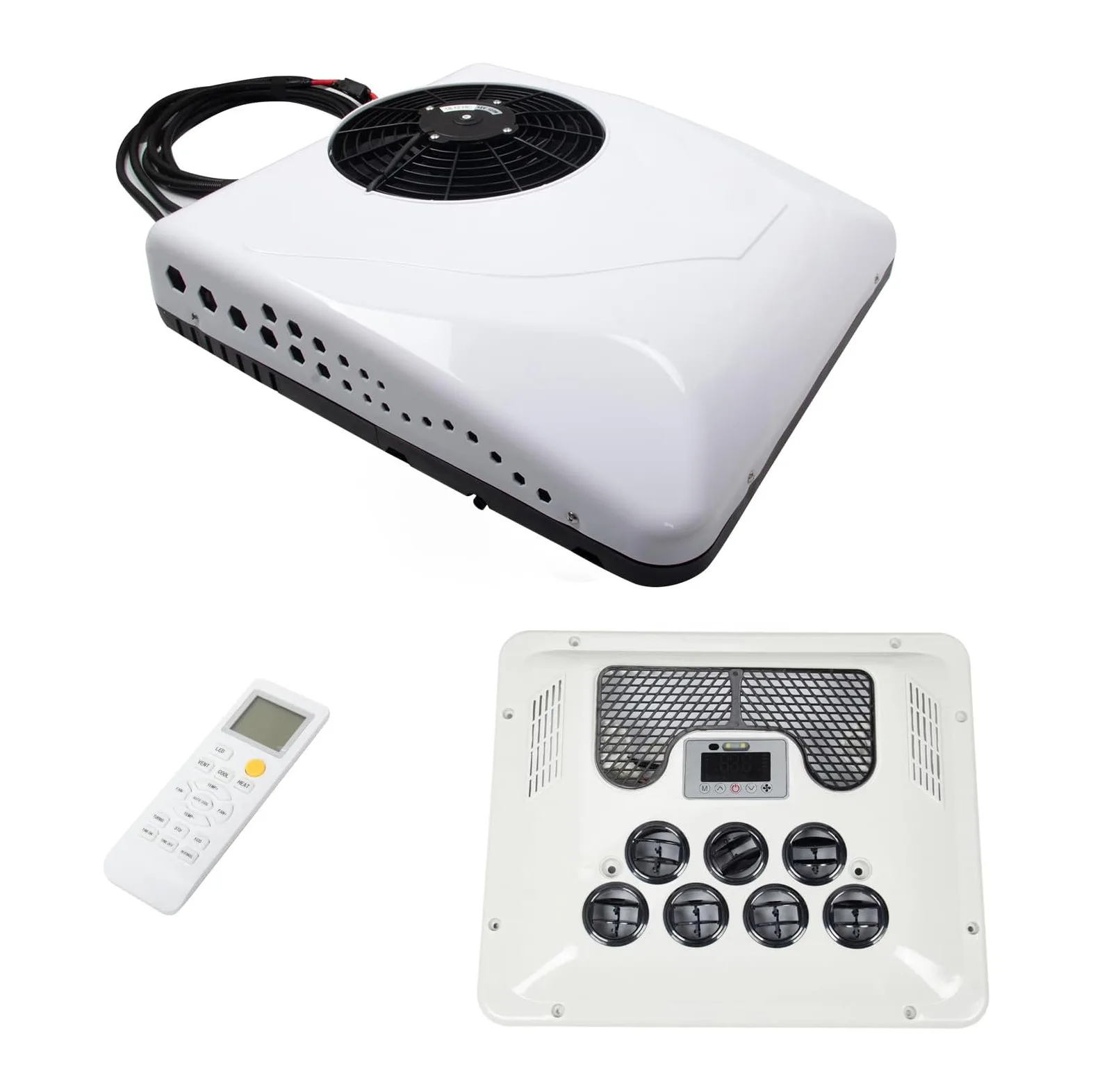 Light Truck Parking Air Conditioner Unit, 12V/24V Roof-Mounted Inverter AC Heater, Dual-Cooling & Heating,DC Powered Vehicle AC
Light Truck Parking Air Conditioner Unit, 12V/24V Roof-Mounted Inverter AC Heater, Dual-Cooling & Heating,DC Powered Vehicle AC