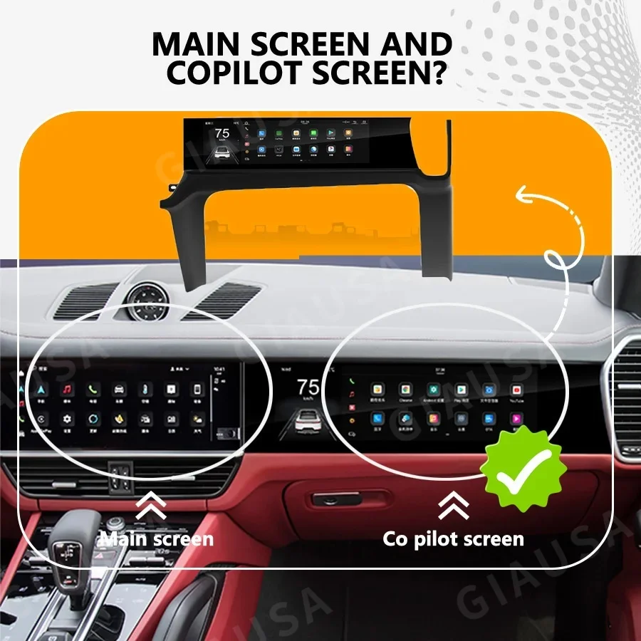 Andriod 13.0 For Porsche Cayenne 2018-2025 Co-pilot Passenger Touch Screen Head Unit Carplay Auto Multimedia Player Accessorie
Andriod 13.0 For Porsche Cayenne 2018-2025 Co-pilot Passenger Touch Screen Head Unit Carplay Auto Multimedia Player Accessorie