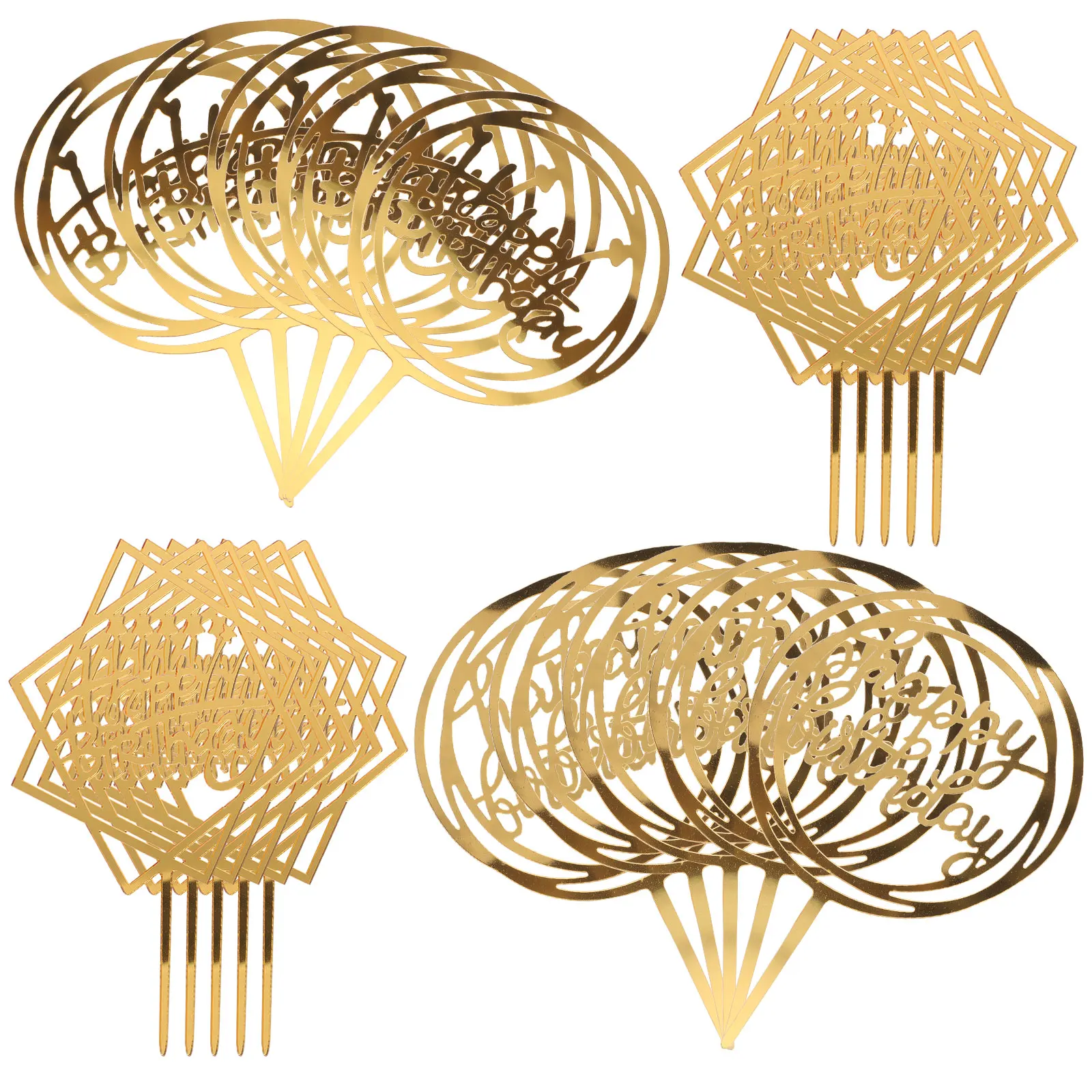 30 Pcs Picks Birthday Decorations Golden Cupcake Toppers Party Cake Decor Acrylic Dessert Topper Happy Birthday Insert Card Cake
30 Pcs Picks Birthday Decorations Golden Cupcake Toppers Party Cake Decor Acrylic Dessert Topper Happy Birthday Insert Card Cake