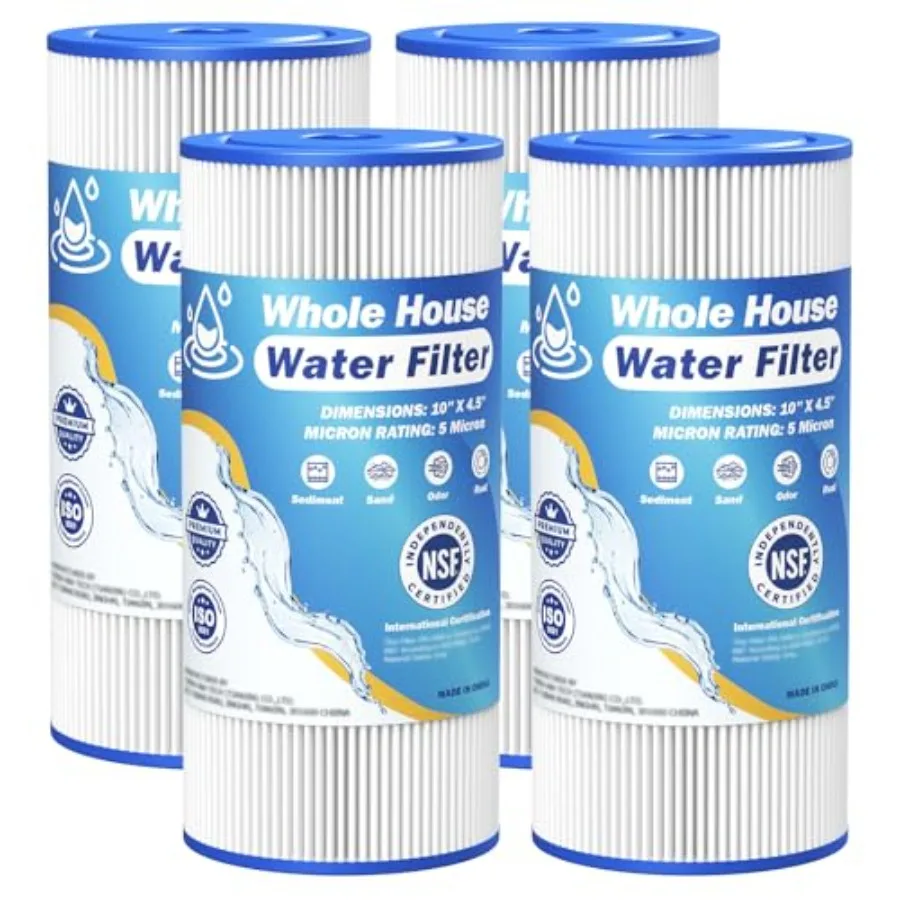 5 Micron 10" x 4.5" Whole House Water Filter Compatible with GE FXHSC GXWH40L Plumber W50PEHD Culligan R50-BBSA Pentek R50-BB W
5 Micron 10" x 4.5" Whole House Water Filter Compatible with GE FXHSC GXWH40L Plumber W50PEHD Culligan R50-BBSA Pentek R50-BB W