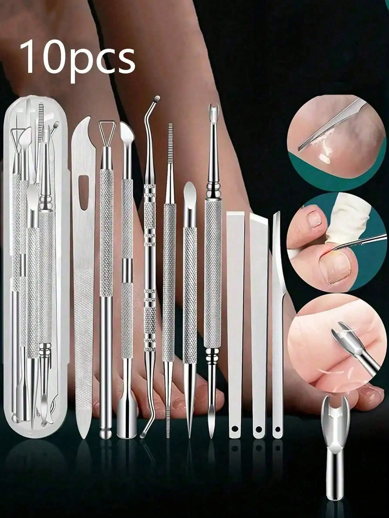 Professional 10-Piece Stainless Steel Pedicure & Foot Grooming Kit, Premium Nail Care Tools Set With Portable Travel Storage Bag & Case, All-In-One Foot Care Solution For Home, Salon & Travel, Perfect Christmas Gift For All Occasions
Professional 10-Piece Stainless Steel Pedicure & Foot Grooming Kit, Premium Nail Care Tools Set With Portable Travel Storage Bag & Case, All-In-One Foot Care Solution For Home, Salon & Travel, Perfect Christmas Gift For All Occasions