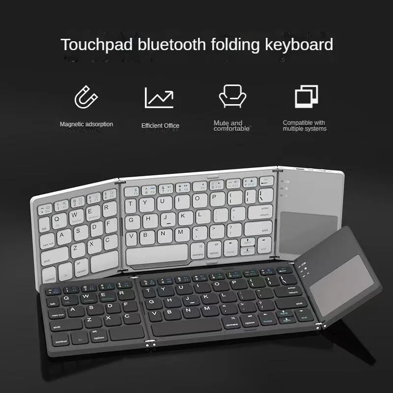 Wireless Folding Keyboard Bluetooth Foldable Keyboard With Touchpad for Windows Android iPad Phone Rechargeable Mini Keyboard
Wireless Folding Keyboard Bluetooth Foldable Keyboard With Touchpad for Windows Android iPad Phone Rechargeable Mini Keyboard