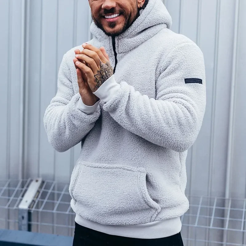 Sports Daily Men's Loose Cardigan Jacket Sweatshirt New Autumn and Winter Plush Hooded Single-breasted
Sports Daily Men's Loose Cardigan Jacket Sweatshirt New Autumn and Winter Plush Hooded Single-breasted