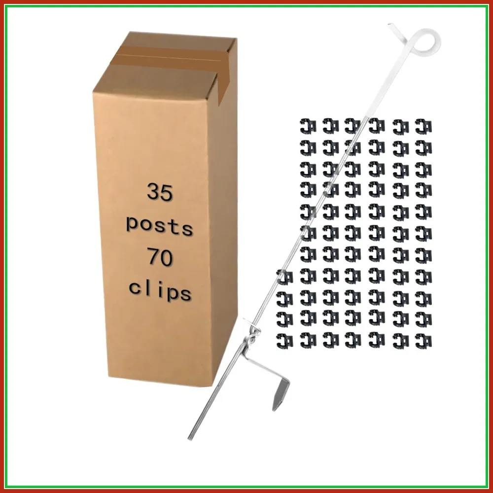 Electric Fence Step-in Posts, 35-Pack, 41" Tall, 0.32" Rod, with 70 Insulators
Electric Fence Step-in Posts, 35-Pack, 41" Tall, 0.32" Rod, with 70 Insulators