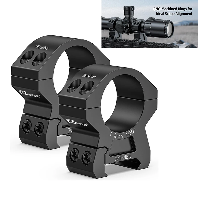 EZshoot Rifle Scope Rings Precision 1 inch Tube Optic Riflescope Mount Compatible with Picatinny and More 0.87" 1.0" 1.2" Height
EZshoot Rifle Scope Rings Precision 1 inch Tube Optic Riflescope Mount Compatible with Picatinny and More 0.87" 1.0" 1.2" Height