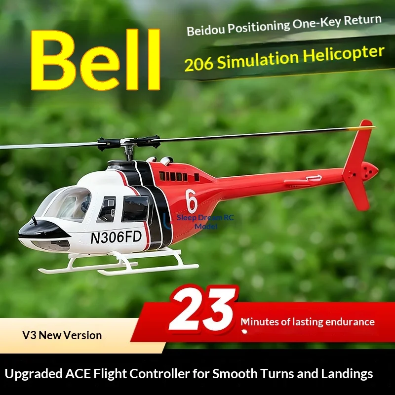 Новый радиоуправляемый вертолет Bell 206 V3, 6-канальный, с улучшенным полетным контроллером Ace 470 уровня, GPS H2, для улицы, для взрослых, с функцией позиционирования
Новый радиоуправляемый вертолет Bell 206 V3, 6-канальный, с улучшенным полетным контроллером Ace 470 уровня, GPS H2, для улицы, для взрослых, с функцией позиционирования
