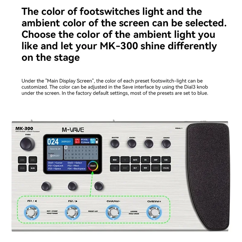 MK-300 Guitar Multi-Effects Processor - 3.5" Color Screen with 150s Looper, 128 Amp Models, Portable Battery-Powered for Guitar
MK-300 Guitar Multi-Effects Processor - 3.5" Color Screen with 150s Looper, 128 Amp Models, Portable Battery-Powered for Guitar