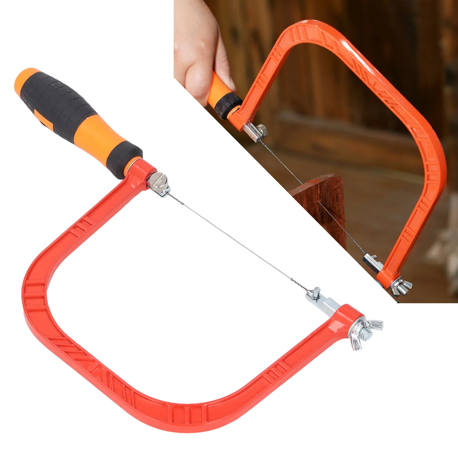 5in Coping Saw Aluminum Alloy Coping Frame with 5 Blades U Shaped Saw Kit for Handicrafts Woodworking Projects U Shaped Saw Kit
5in Coping Saw Aluminum Alloy Coping Frame with 5 Blades U Shaped Saw Kit for Handicrafts Woodworking Projects U Shaped Saw Kit