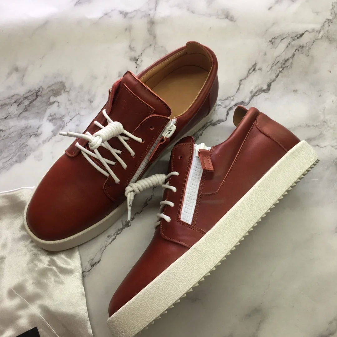 Top Hight Quality Casual Sneakers For Men and Women Real Leather Brand Designer Unisex Tennis Shoes GZ Zipper Loafer Shoes G0100
Top Hight Quality Casual Sneakers For Men and Women Real Leather Brand Designer Unisex Tennis Shoes GZ Zipper Loafer Shoes G0100