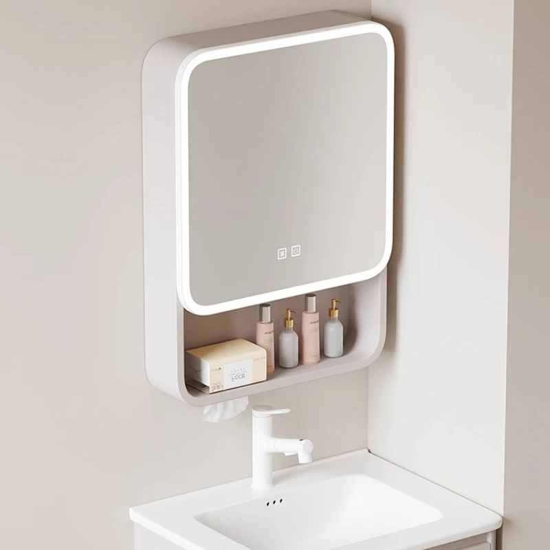 Smart LED Makeup Mirror Cabinet, Space Aluminum Corner Round Wall Mounted Storage, Bathroom Medicine Cabinet with Lights
Smart LED Makeup Mirror Cabinet, Space Aluminum Corner Round Wall Mounted Storage, Bathroom Medicine Cabinet with Lights