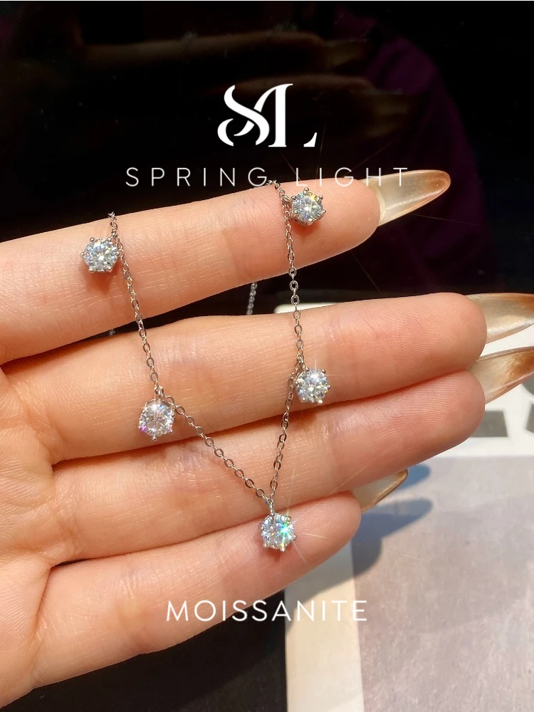 0.5CT Real Moissanite Diamond Round Pendant Necklace for Women's Daily Wear Anniversary 925 Sterling Silver Fine Jewelry
0.5CT Real Moissanite Diamond Round Pendant Necklace for Women's Daily Wear Anniversary 925 Sterling Silver Fine Jewelry