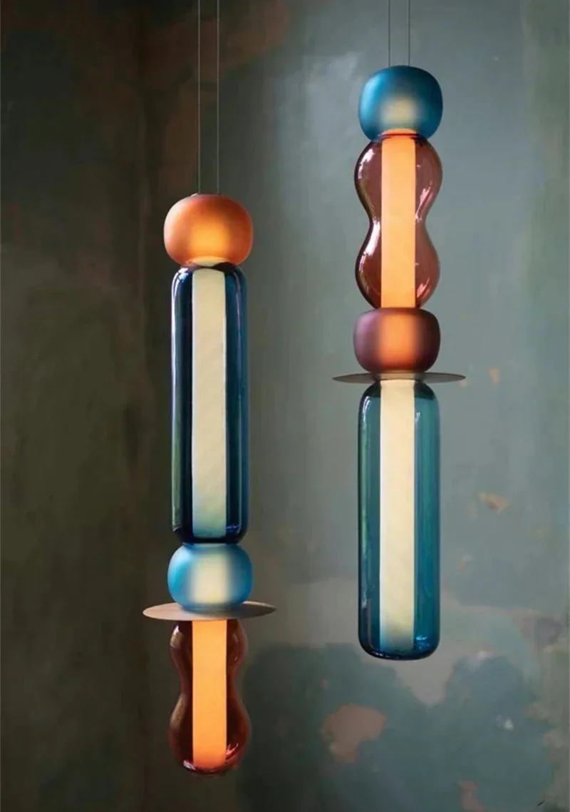 Designer Colored Pendant Lamps LED Stained Glass Pendant Light Bar Shop Restaurant Dinging Room Creative Bedside Lamp Fixtures
Designer Colored Pendant Lamps LED Stained Glass Pendant Light Bar Shop Restaurant Dinging Room Creative Bedside Lamp Fixtures