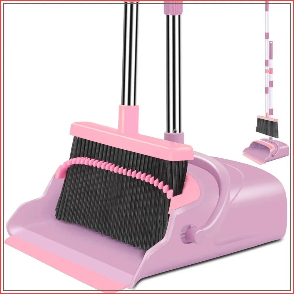 Stand Up Broom and Dustpan Set, Extendable Pole, Self-Cleaning, for Home & Office (Pink)
Stand Up Broom and Dustpan Set, Extendable Pole, Self-Cleaning, for Home & Office (Pink)