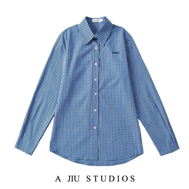 Retro Korean Sle Casual Blue Plaid Long Sve irt Women's Spring Autumn Slimming College Sle Loose Fit Streetwear
Retro Korean Sle Casual Blue Plaid Long Sve irt Women's Spring Autumn Slimming College Sle Loose Fit Streetwear