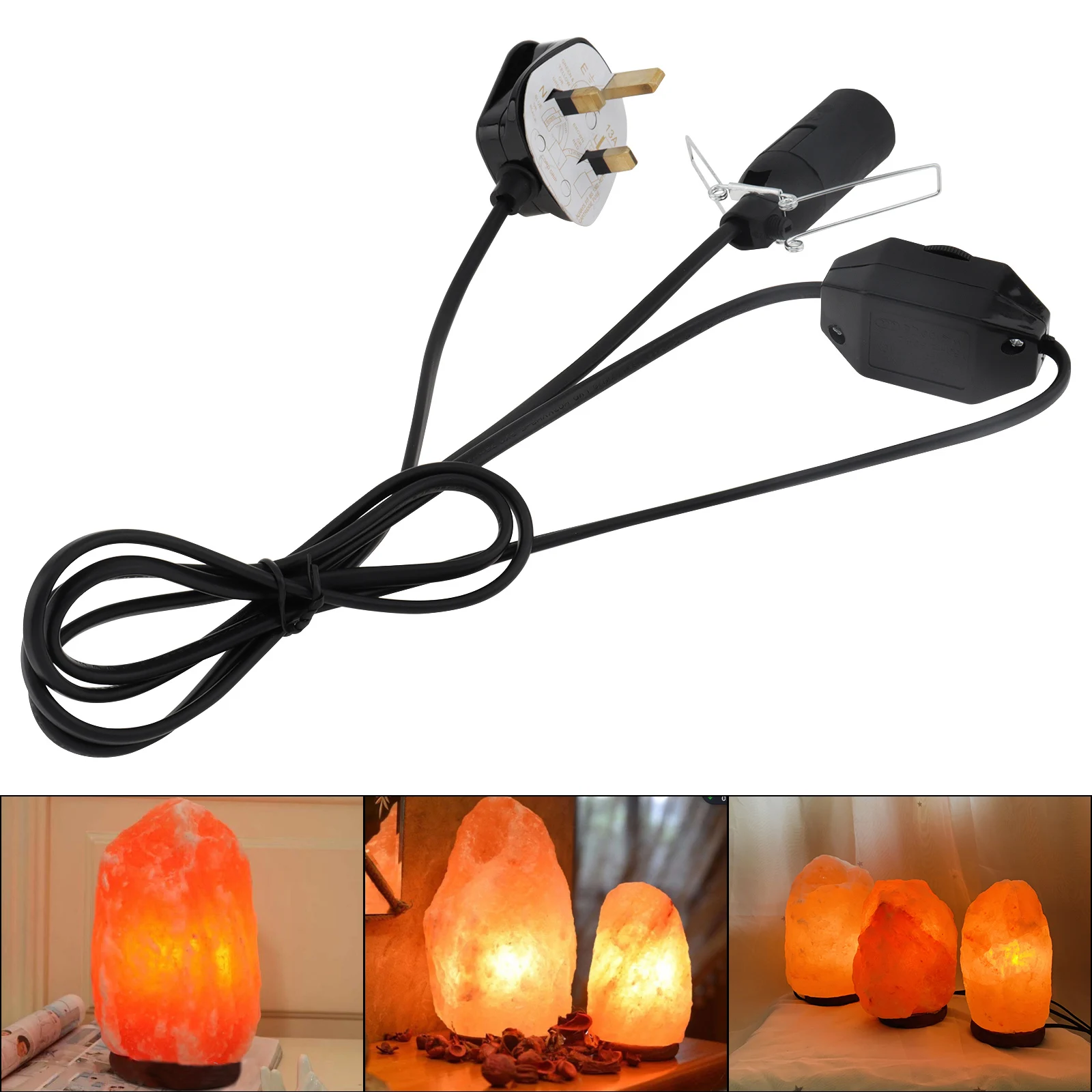 1.8M/5.9FT Salt Lamp Cord E14 Himalayan Salt Lamp Replacement Cord for Salt Rock Lamp Crystal Lamp with Dimmer Control
1.8M/5.9FT Salt Lamp Cord E14 Himalayan Salt Lamp Replacement Cord for Salt Rock Lamp Crystal Lamp with Dimmer Control
