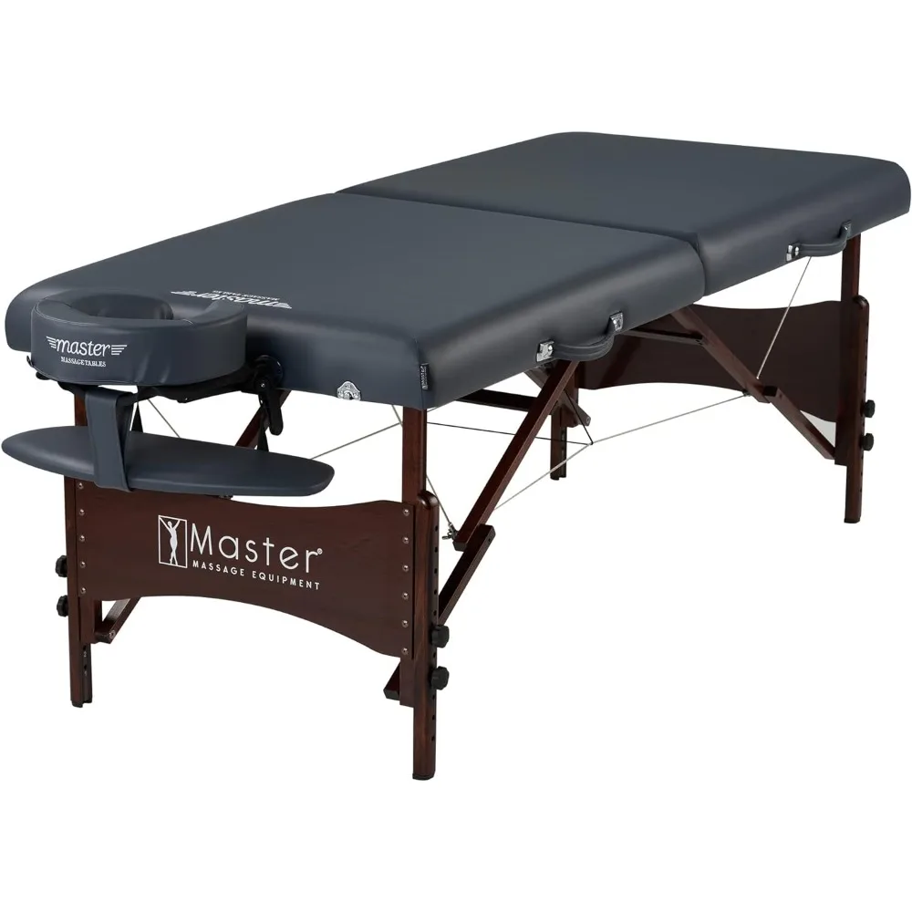 Master Massage Newport Portable Massage Table Package with Denser 2.5" Cushion, Walnut Stained Hardwood, Steel Support Cables
Master Massage Newport Portable Massage Table Package with Denser 2.5" Cushion, Walnut Stained Hardwood, Steel Support Cables