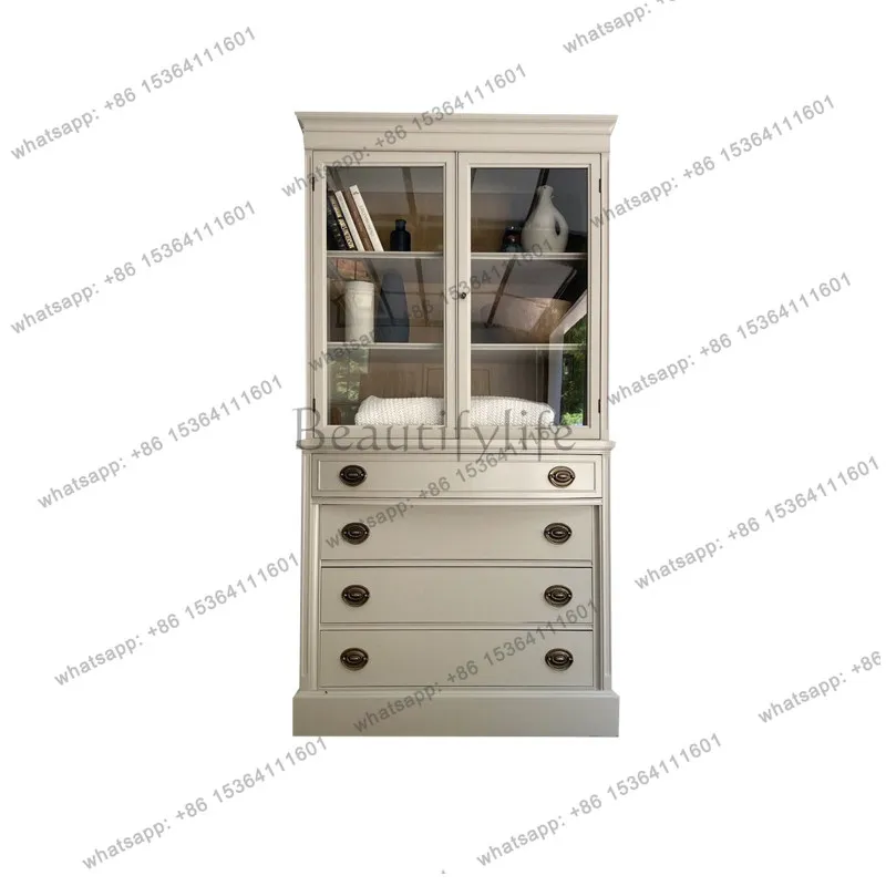 French retro decorative cabinet, high-grade medieval glass door, American wall wine cabinet
French retro decorative cabinet, high-grade medieval glass door, American wall wine cabinet