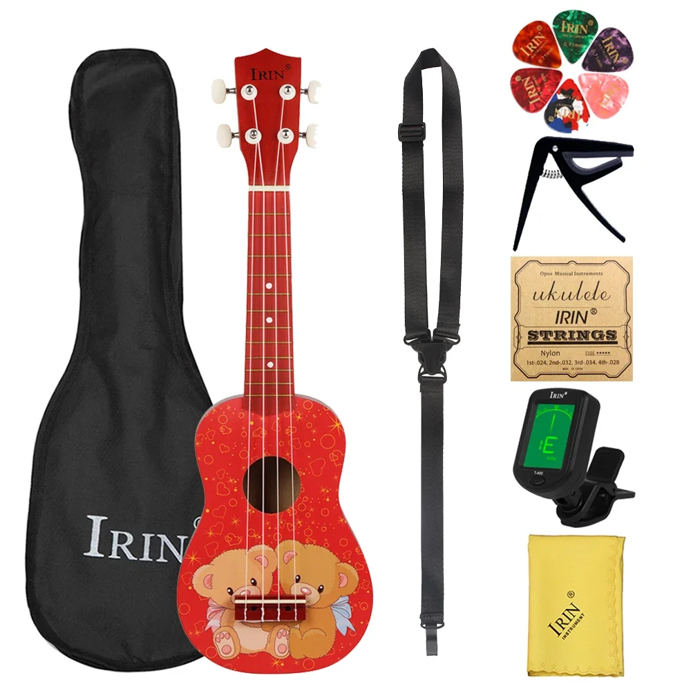 IRIN 21 Inch Ukulele Bear Hawaiian Guitar Musical Instrument 4 Strings Basswood Ukulele Soprano Guitar Tuner Capo Accessories
IRIN 21 Inch Ukulele Bear Hawaiian Guitar Musical Instrument 4 Strings Basswood Ukulele Soprano Guitar Tuner Capo Accessories