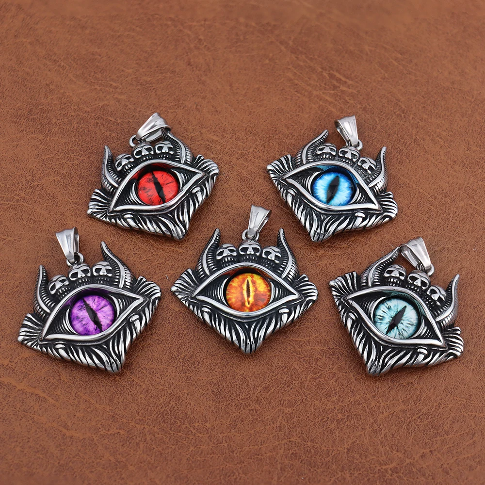 Stainless Steel Unique Eye of Evil Pendant Vintage Domineering Demon Eye Necklace for Men Trendy Popular Party Jewelry Wholesale
Stainless Steel Unique Eye of Evil Pendant Vintage Domineering Demon Eye Necklace for Men Trendy Popular Party Jewelry Wholesale