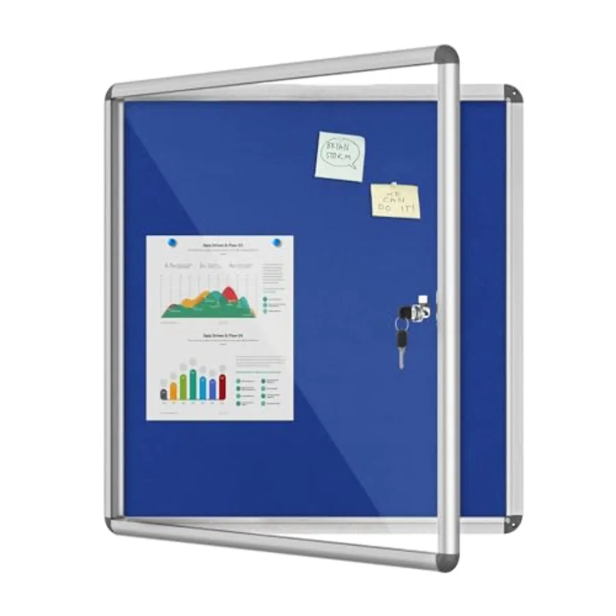 Доска объявлений 28x26 дюймов, закрытая, с замком, устойчивая к атмосферным воздействиям, из алюминия и пробки, для школы и офиса, серебристая рамка с синей поверхностью
Доска объявлений 28x26 дюймов, закрытая, с замком, устойчивая к атмосферным воздействиям, из алюминия и пробки, для школы и офиса, серебристая рамка с синей поверхностью