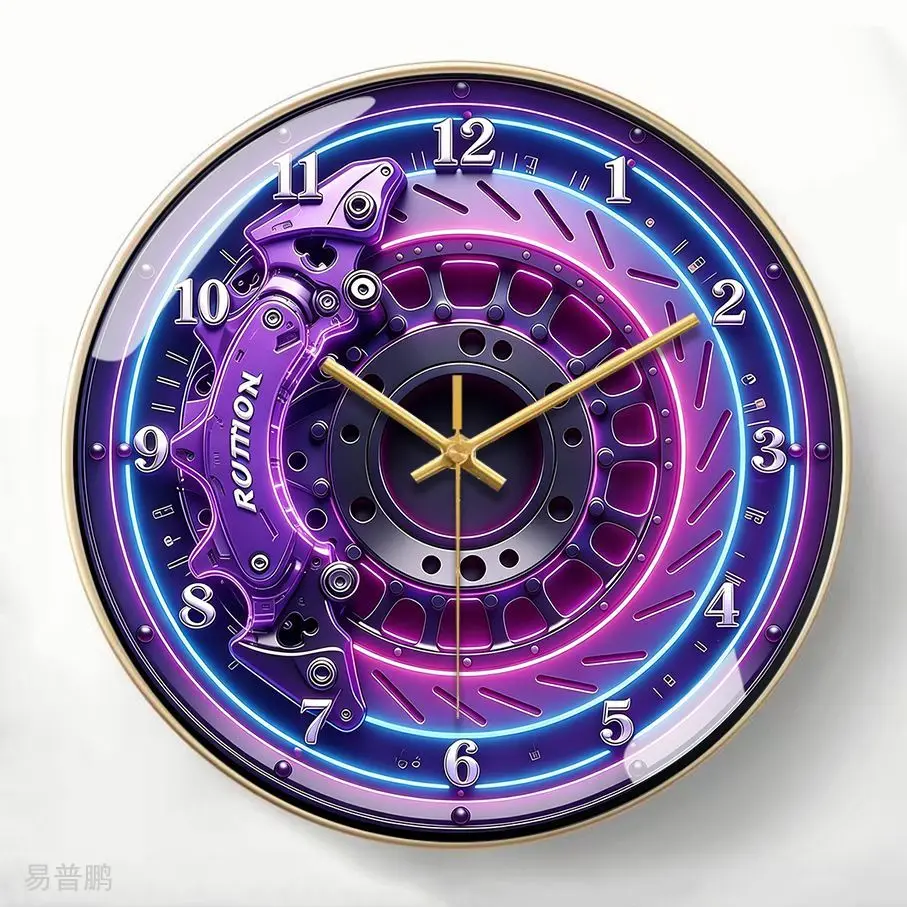14Inch Purple and Blue Gradual Change Neon Brake Disc Wall Clock, Industrial Wind Silent Quartz Clocks
14Inch Purple and Blue Gradual Change Neon Brake Disc Wall Clock, Industrial Wind Silent Quartz Clocks