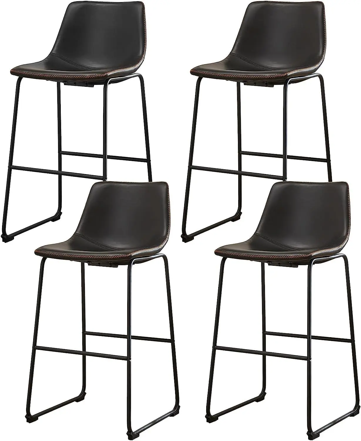 Sweetcrispy Counter Height Bar Stools Set of 4, Modern Counter Stool Faux Leather Barstools with Back, 26 inch Seat Height
Sweetcrispy Counter Height Bar Stools Set of 4, Modern Counter Stool Faux Leather Barstools with Back, 26 inch Seat Height