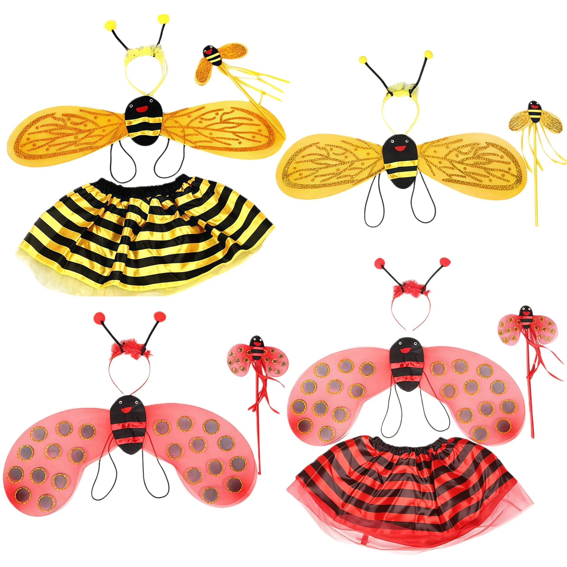 Halloween Bee Costume Accessories Cosplay Fairy Costume Wing Headband Wand Halloween Party Gifts Stage Performance Costume
Halloween Bee Costume Accessories Cosplay Fairy Costume Wing Headband Wand Halloween Party Gifts Stage Performance Costume
