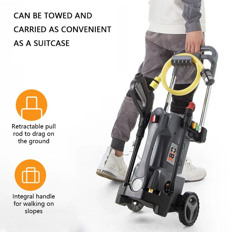 X008 Car Washer Automatic High Pressure Washer Cleaner 220V High-power Household Portable Small Car Washing Machine 2800W 15Mpa
X008 Car Washer Automatic High Pressure Washer Cleaner 220V High-power Household Portable Small Car Washing Machine 2800W 15Mpa