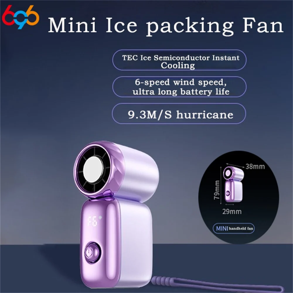 Mini Handheld Small Fan Ice Pack Cool Down Turbofan Small Fan With Digital Display 6-Speed Wind Speed Summer Cooling Artifact
Mini Handheld Small Fan Ice Pack Cool Down Turbofan Small Fan With Digital Display 6-Speed Wind Speed Summer Cooling Artifact