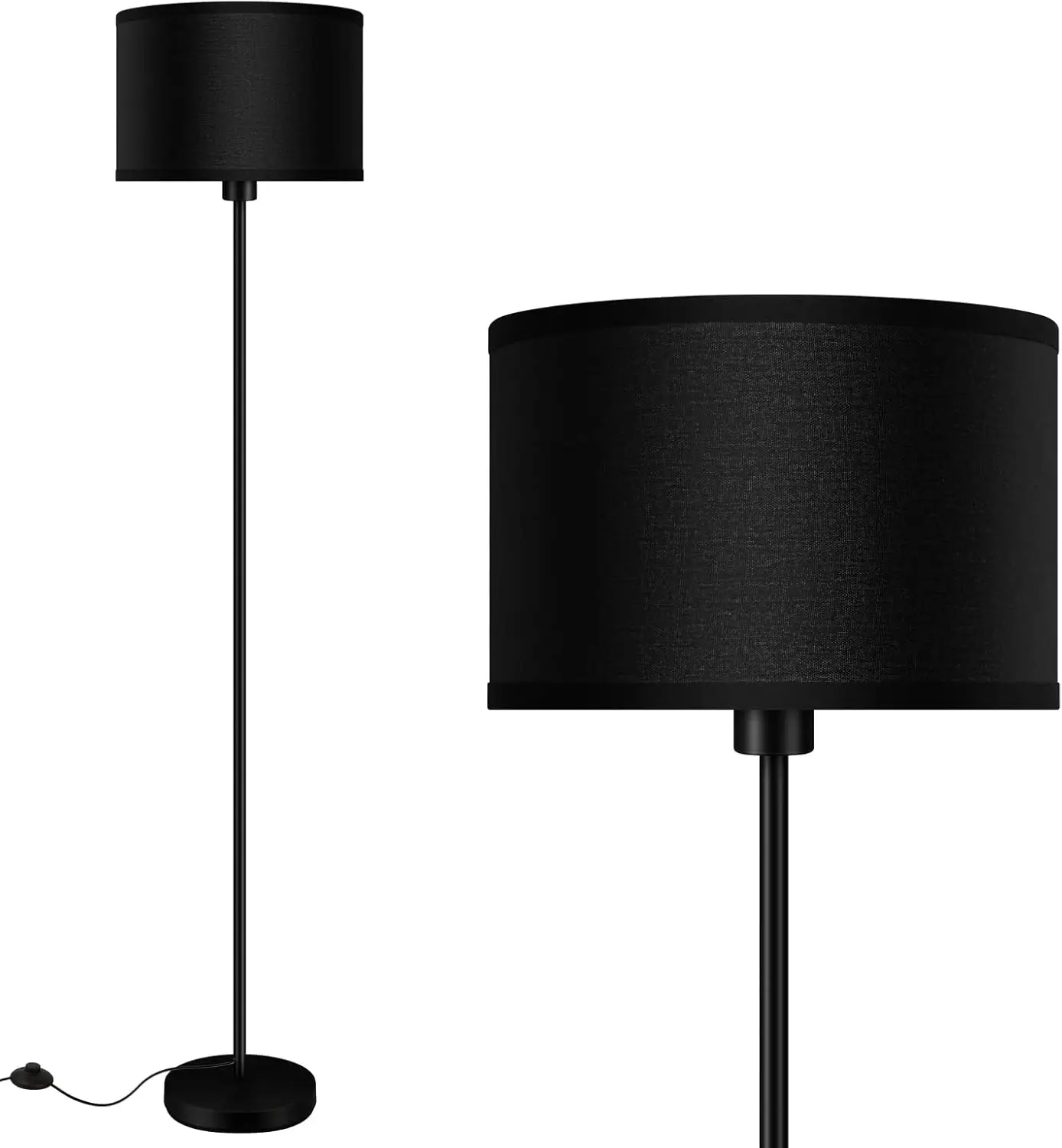 Floor Lamps For Living Room, Modern Standing Lamp, Bla Lamp Shades, Foot Switch, Simple Pole Lamps Corner Lamp For
Floor Lamps For Living Room, Modern Standing Lamp, Bla Lamp Shades, Foot Switch, Simple Pole Lamps Corner Lamp For