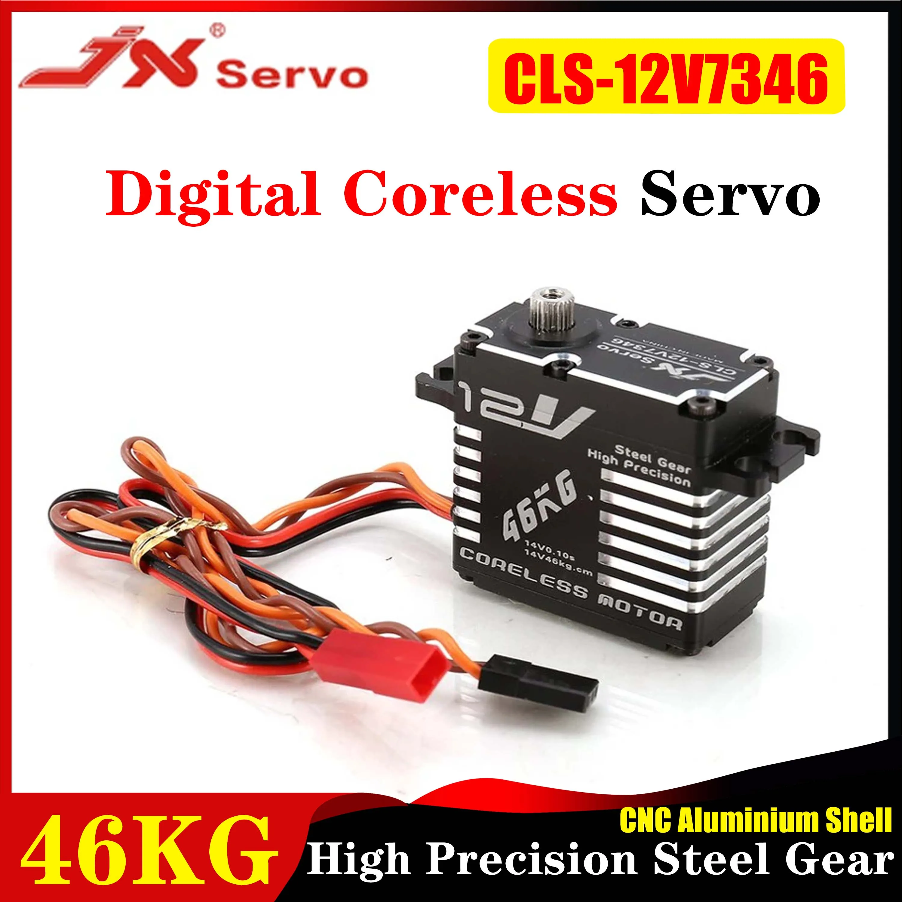 JX CLS-12V7346 46KG 12V цифровой сервопривод без сердечника, высокоточный стальной шестерня, алюминиевый корпус для радиоуправляемого автомобиля, грузовика, лодки, модели робота, детали
JX CLS-12V7346 46KG 12V цифровой сервопривод без сердечника, высокоточный стальной шестерня, алюминиевый корпус для радиоуправляемого автомобиля, грузовика, лодки, модели робота, детали
