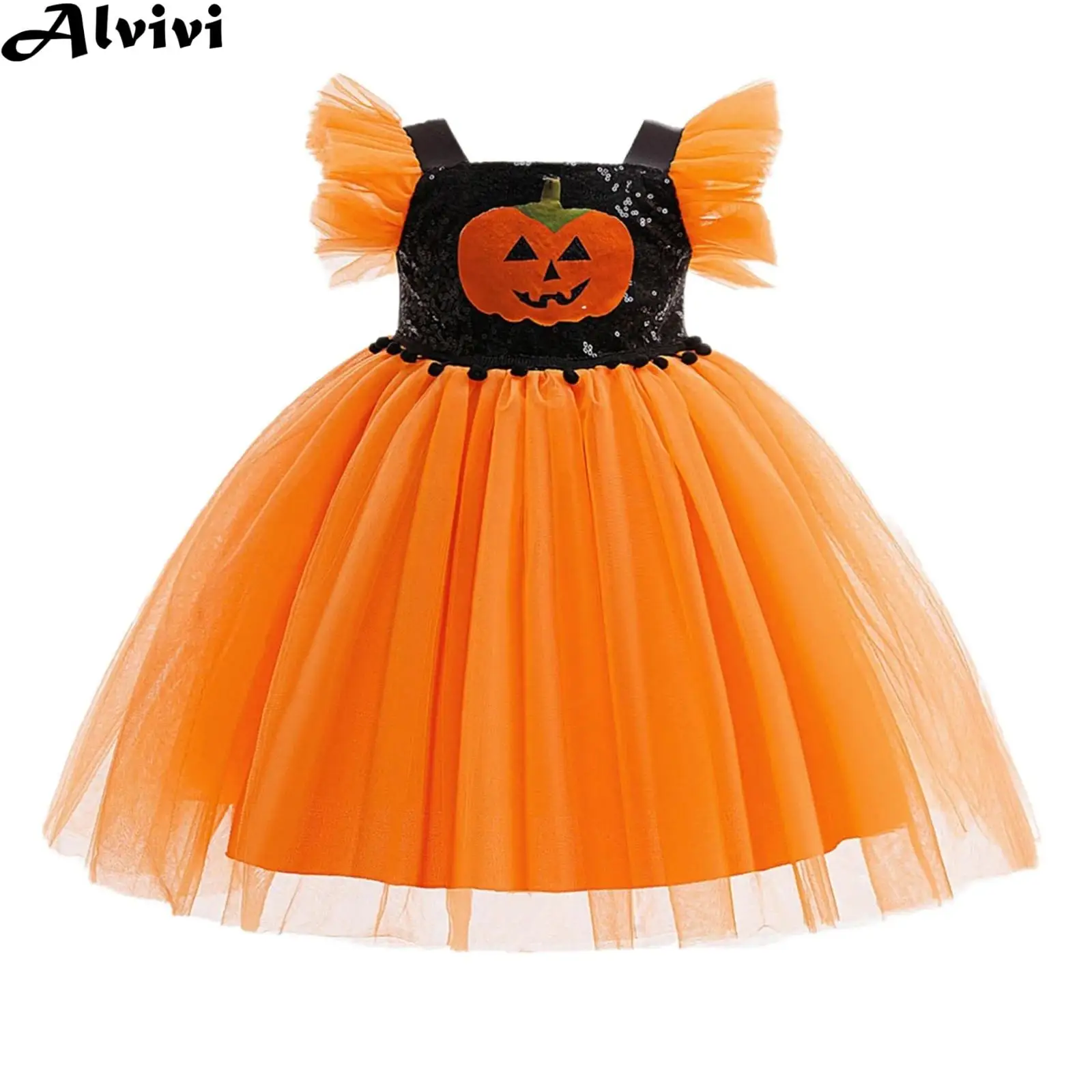 Детское сетчатое платье принцессы без рукавов с тыквой и улыбкой на лице для девочек, карнавальный костюм на Хэллоуин, одежда для фотосъемки
Детское сетчатое платье принцессы без рукавов с тыквой и улыбкой на лице для девочек, карнавальный костюм на Хэллоуин, одежда для фотосъемки