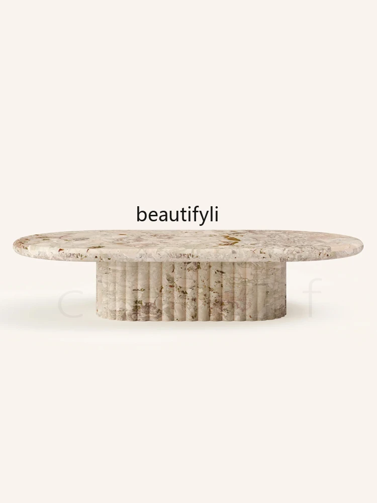 Italian Style Light Luxury High-End Natural Marble Luxury Stone Coffee Table Designer Home Living Room Coffee Table 
Italian Style Light Luxury High-End Natural Marble Luxury Stone Coffee Table Designer Home Living Room Coffee Table