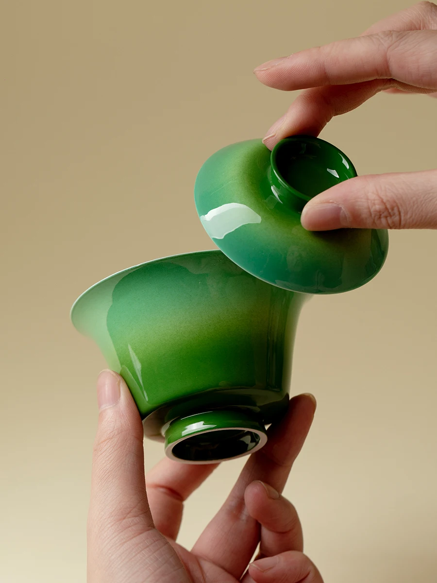 Xingchun Set Emerald Green Gradient Cai Tureen Creative Home High-End Good-looking Brewing Bowl
Xingchun Set Emerald Green Gradient Cai Tureen Creative Home High-End Good-looking Brewing Bowl
