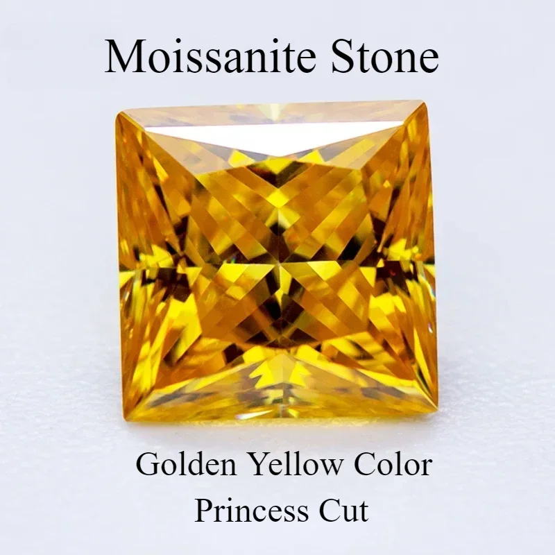 Moissanite Stone Princess Cut Golden Yellow Color Gemstone Lab Grown Diamond For Advanced Jewel Making With GRA Certificate
Moissanite Stone Princess Cut Golden Yellow Color Gemstone Lab Grown Diamond For Advanced Jewel Making With GRA Certificate