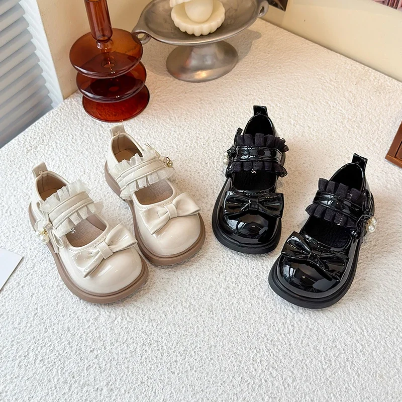 Sweet Girls Lolita Leather Shoes New Fashion Kids Dress Flat Shoes Causal Lace Pleated Children Princess Bowknot Mary Jane Shoes
Sweet Girls Lolita Leather Shoes New Fashion Kids Dress Flat Shoes Causal Lace Pleated Children Princess Bowknot Mary Jane Shoes