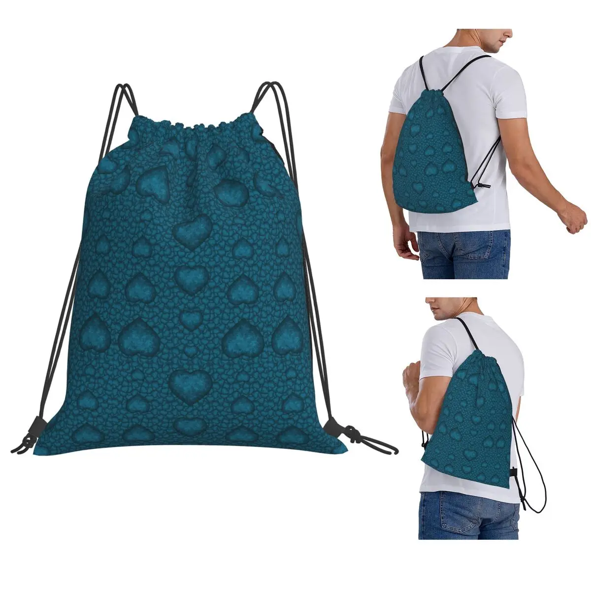 Heart Pattern On Turquoise Heart Backpacks Fashion Drawstring Bundle Pocket Sports Bag Book Bags for Man Woman School
Heart Pattern On Turquoise Heart Backpacks Fashion Drawstring Bundle Pocket Sports Bag Book Bags for Man Woman School