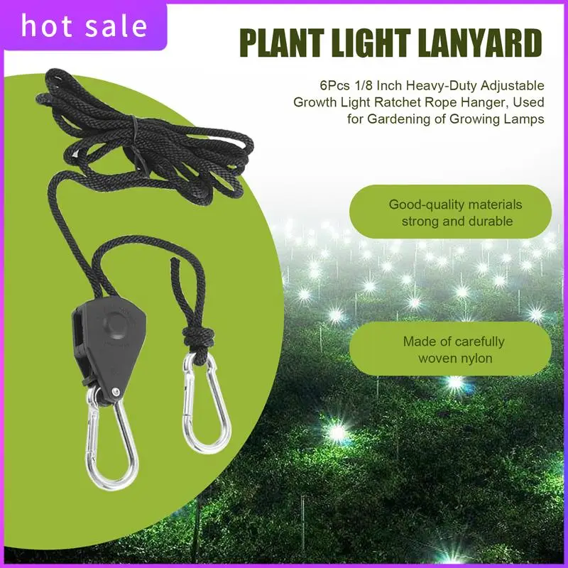 HGSW-6Pcs 1/8 Inch Heavy-Duty Adjustable Growth Light Ratchet Rope Hanger, Used For Gardening Of Growing Lamps
HGSW-6Pcs 1/8 Inch Heavy-Duty Adjustable Growth Light Ratchet Rope Hanger, Used For Gardening Of Growing Lamps