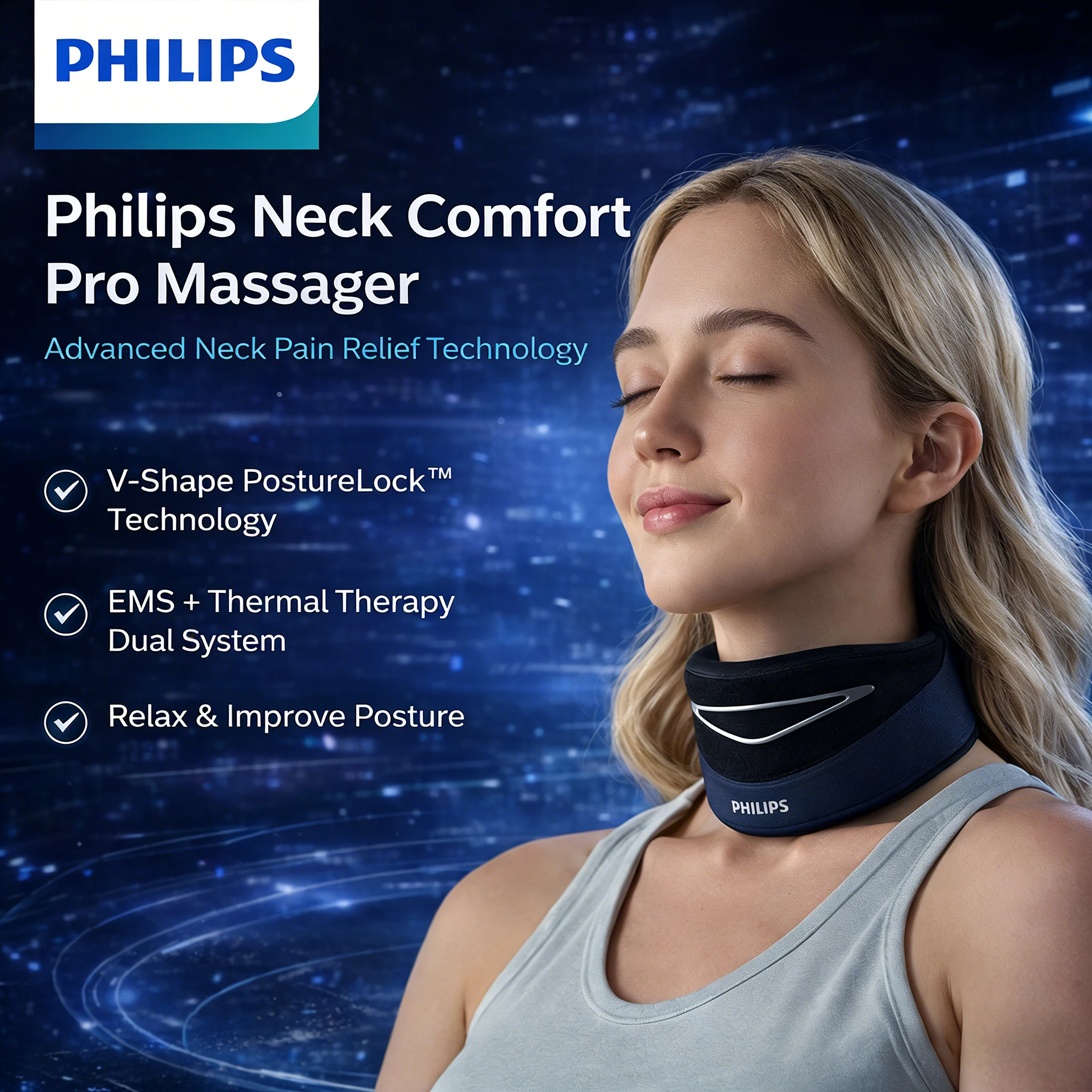 Массажер для шеи PHILIPS с электрическими импульсами EMS и термотерапией, двойная система, перезаряжаемый, 3 режима мощности, автоматический массажер для улучшения кровообращения.
Массажер для шеи PHILIPS с электрическими импульсами EMS и термотерапией, двойная система, перезаряжаемый, 3 режима мощности, автоматический массажер для улучшения кровообращения.