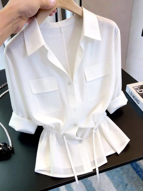 Fashionable Design Sensation Outlet Women's Summer Shirt Three Quarter Sleeve Breathable Polyester Cotton Blend Casual Wear
Fashionable Design Sensation Outlet Women's Summer Shirt Three Quarter Sleeve Breathable Polyester Cotton Blend Casual Wear