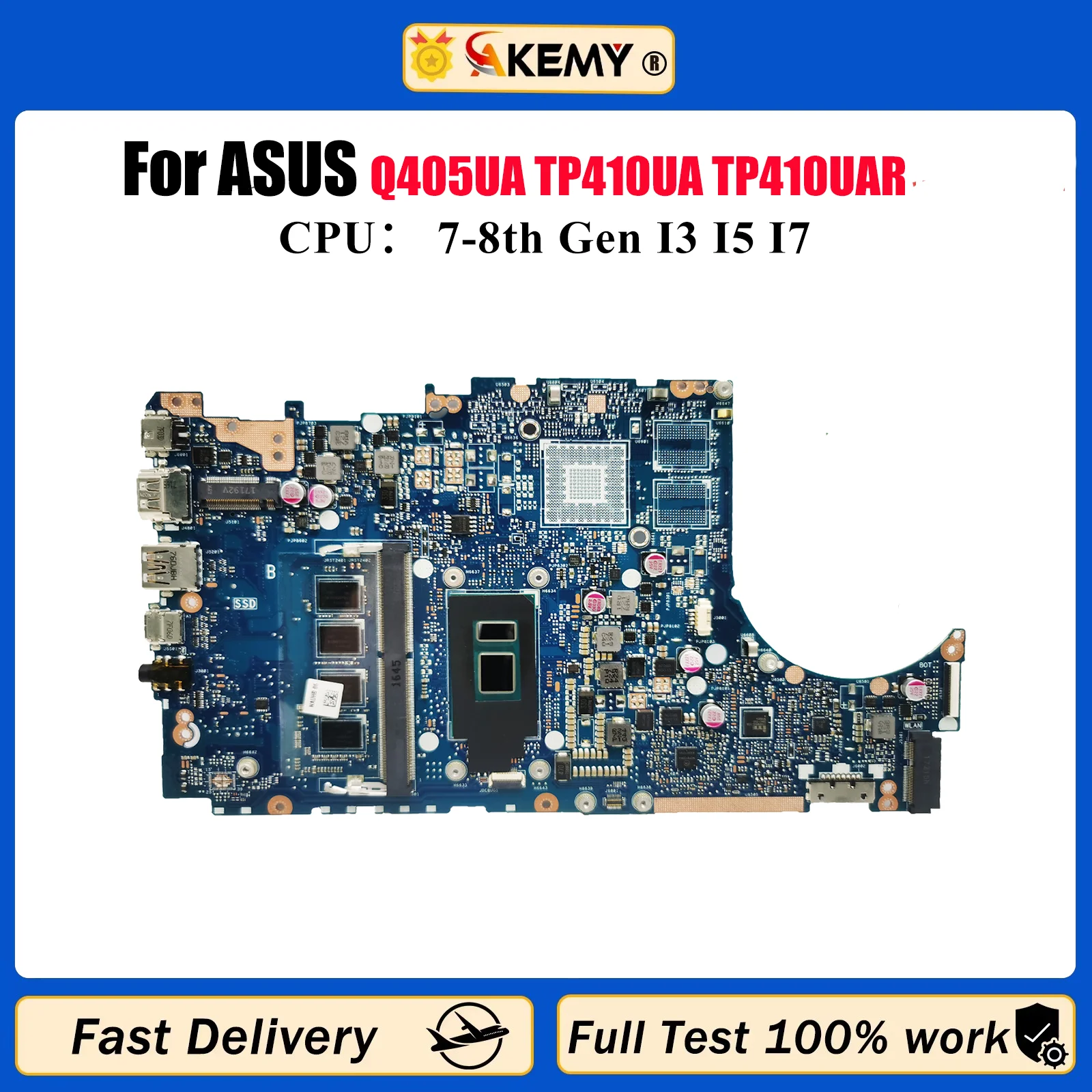 TP410UA Материнская плата для ноутбука ASUS TP410U Q405UA TP410UR TP410UF TP410UQ TP410UAR TP410URR Материнская плата с процессором I3 I5 I7 ОК
TP410UA Материнская плата для ноутбука ASUS TP410U Q405UA TP410UR TP410UF TP410UQ TP410UAR TP410URR Материнская плата с процессором I3 I5 I7 ОК