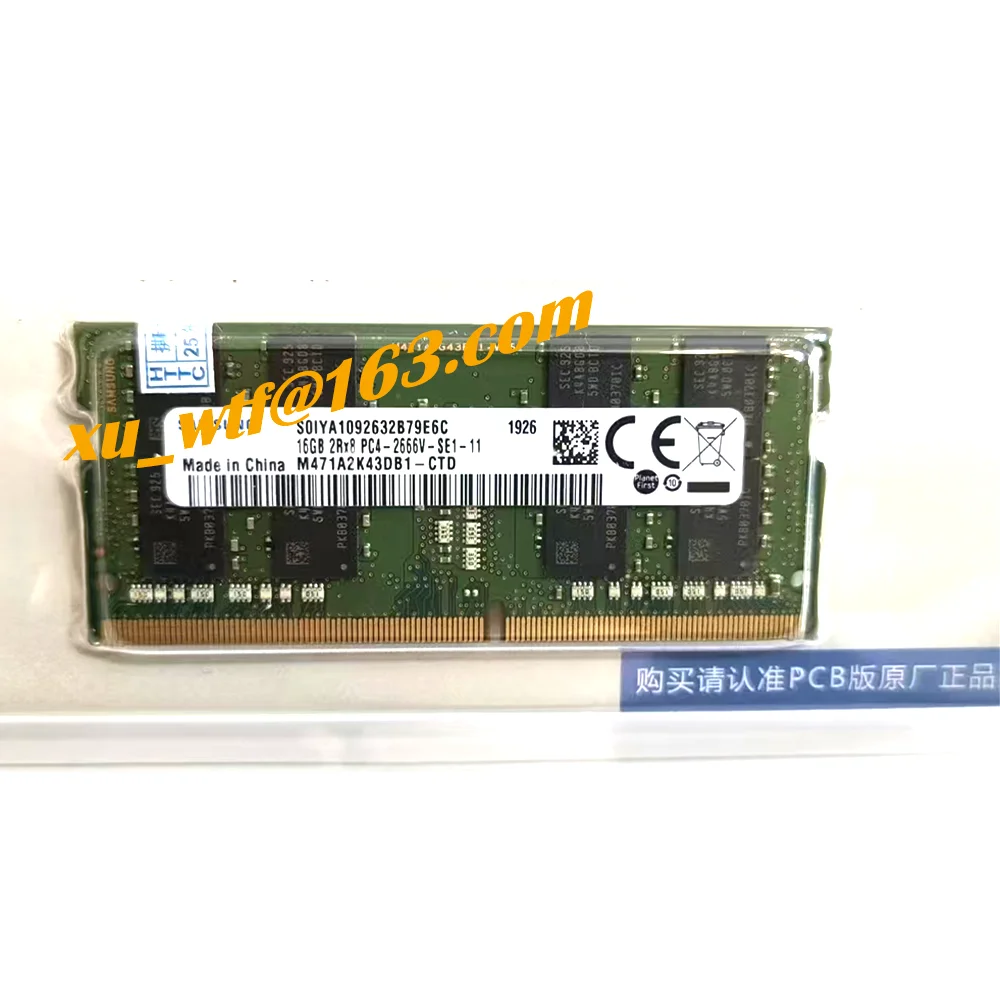 Оригинальная новая память для ноутбука M471A2K43CB1-CTD M471A2K43DB1-CTD 16 ГБ DDR4 21300 2666 
Оригинальная новая память для ноутбука M471A2K43CB1-CTD M471A2K43DB1-CTD 16 ГБ DDR4 21300 2666