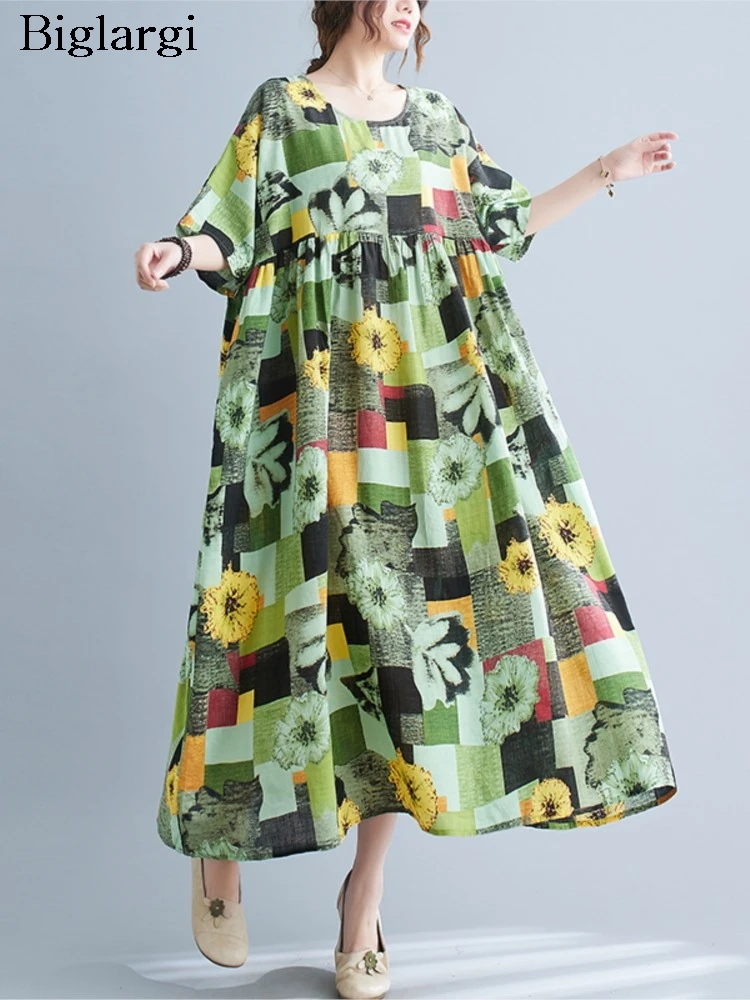 Oversized Summer Midi Dress Women Flower Floral Fashion Ruffle Pleated Ladies Dresses Short Sleeve Casual Loose Woman Dress
Oversized Summer Midi Dress Women Flower Floral Fashion Ruffle Pleated Ladies Dresses Short Sleeve Casual Loose Woman Dress