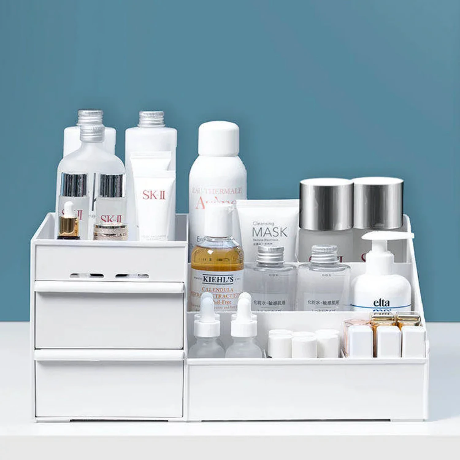 Cosmetic Makeup Organizer with Drawers Plastic Bathroom Skincare Storage Box Brush Lipstick Holder Organizers Storage
Cosmetic Makeup Organizer with Drawers Plastic Bathroom Skincare Storage Box Brush Lipstick Holder Organizers Storage