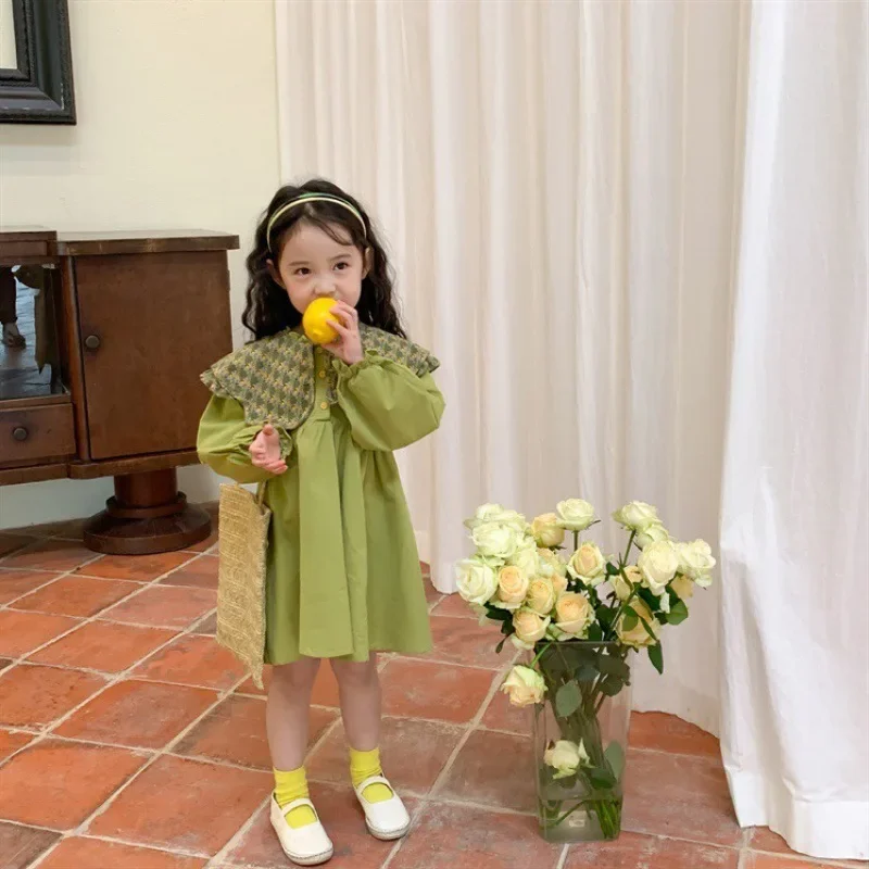 Girls Casual Dresses Floral Lapel Puffy Sleeve Casual Dress Kids Dresses for Girls 2 To 7 Years Baby Girl Clothes
Girls Casual Dresses Floral Lapel Puffy Sleeve Casual Dress Kids Dresses for Girls 2 To 7 Years Baby Girl Clothes