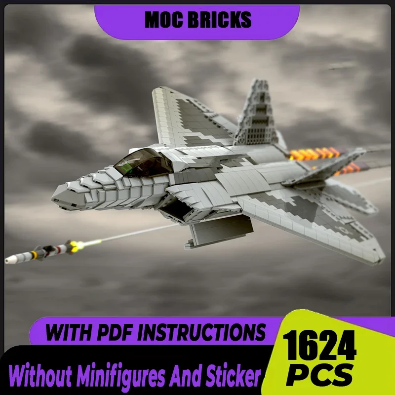 Military Series Model Moc Building Blocks 1:35 Scale F-22 Raptor Fighter Model Technology Brick Construction Assembly Toy Gifts
Military Series Model Moc Building Blocks 1:35 Scale F-22 Raptor Fighter Model Technology Brick Construction Assembly Toy Gifts